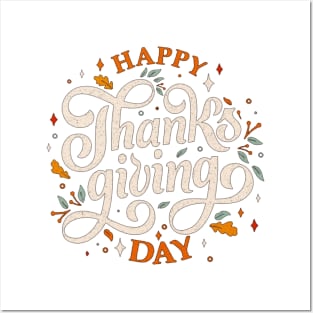 Happy thanksgiving day Posters and Art